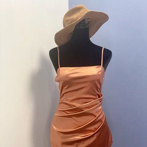 Satin Mini Wrapped Dress